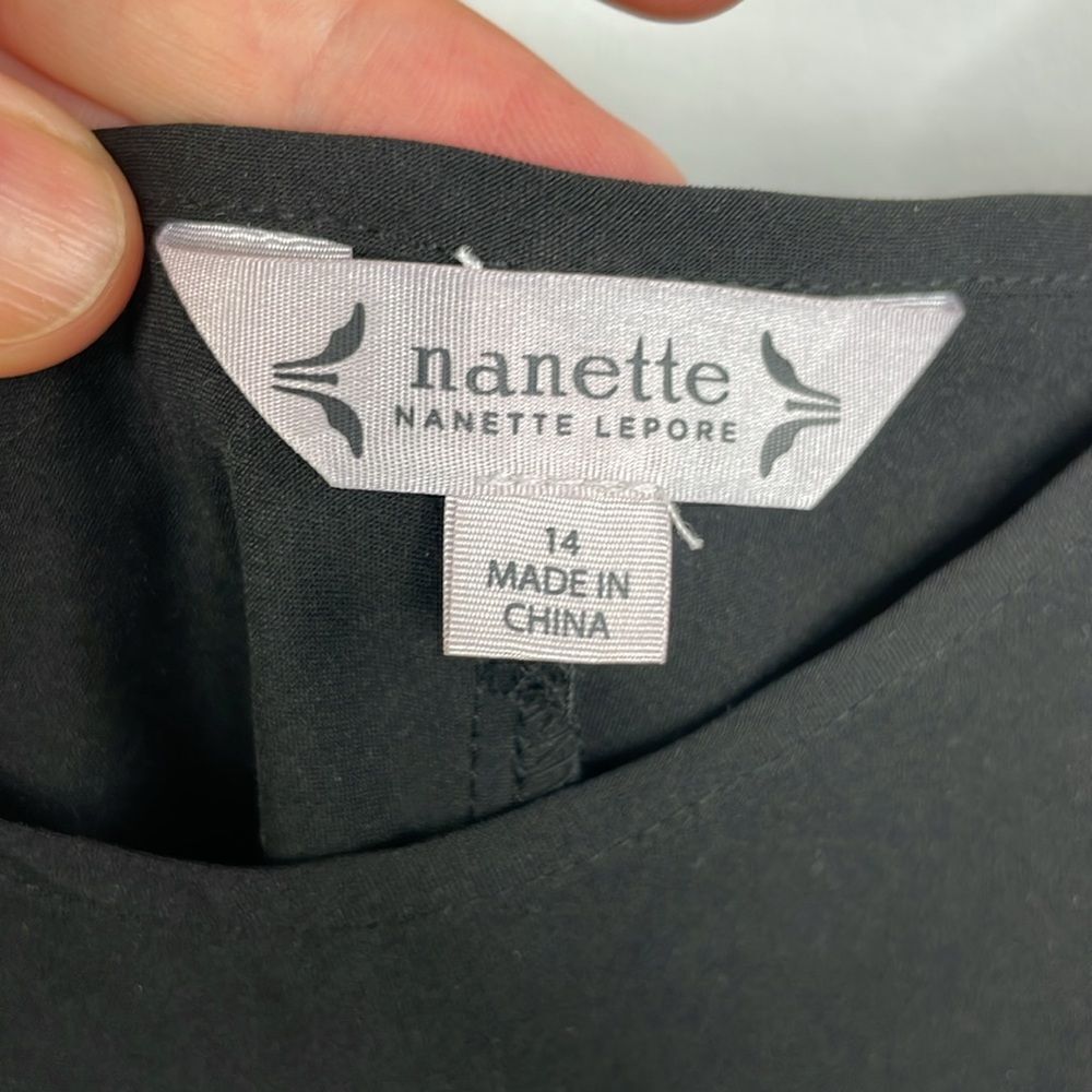 Nanette Lepore Slip Dress Black Spaghetti Straps Size 14 - Picture 6 of 12